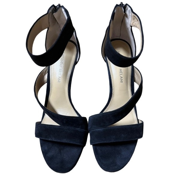 Antonio Melani Black Suede Strappy Heels – Size 7.5 - Picture 2 of 6